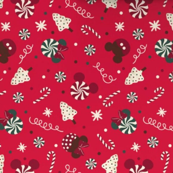 Hallmark Wrapping Paper Christmas Disney Mickey Minnie Treats on Red 70 sq ft Ju - Picture 1 of 6